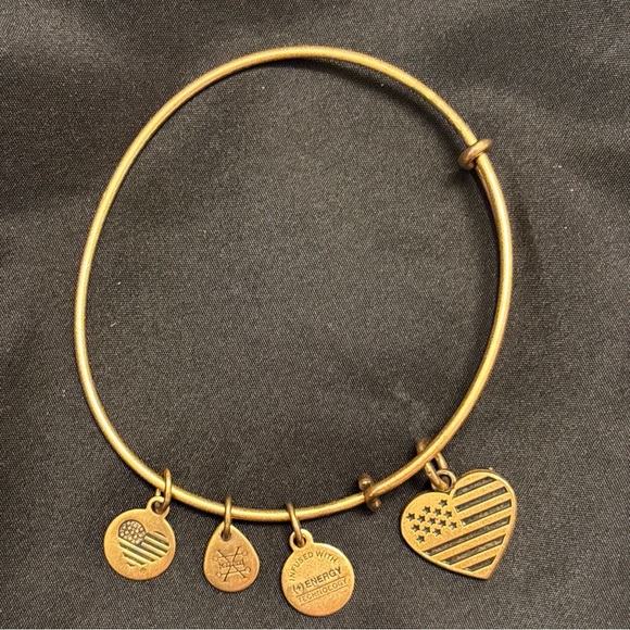 Alex and Ani Heart Flag Charm Bracelet - Picture 1 of 4